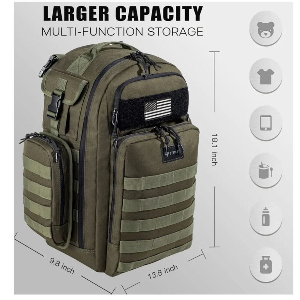 Tactical Olive Green Diaper Bag Nwot